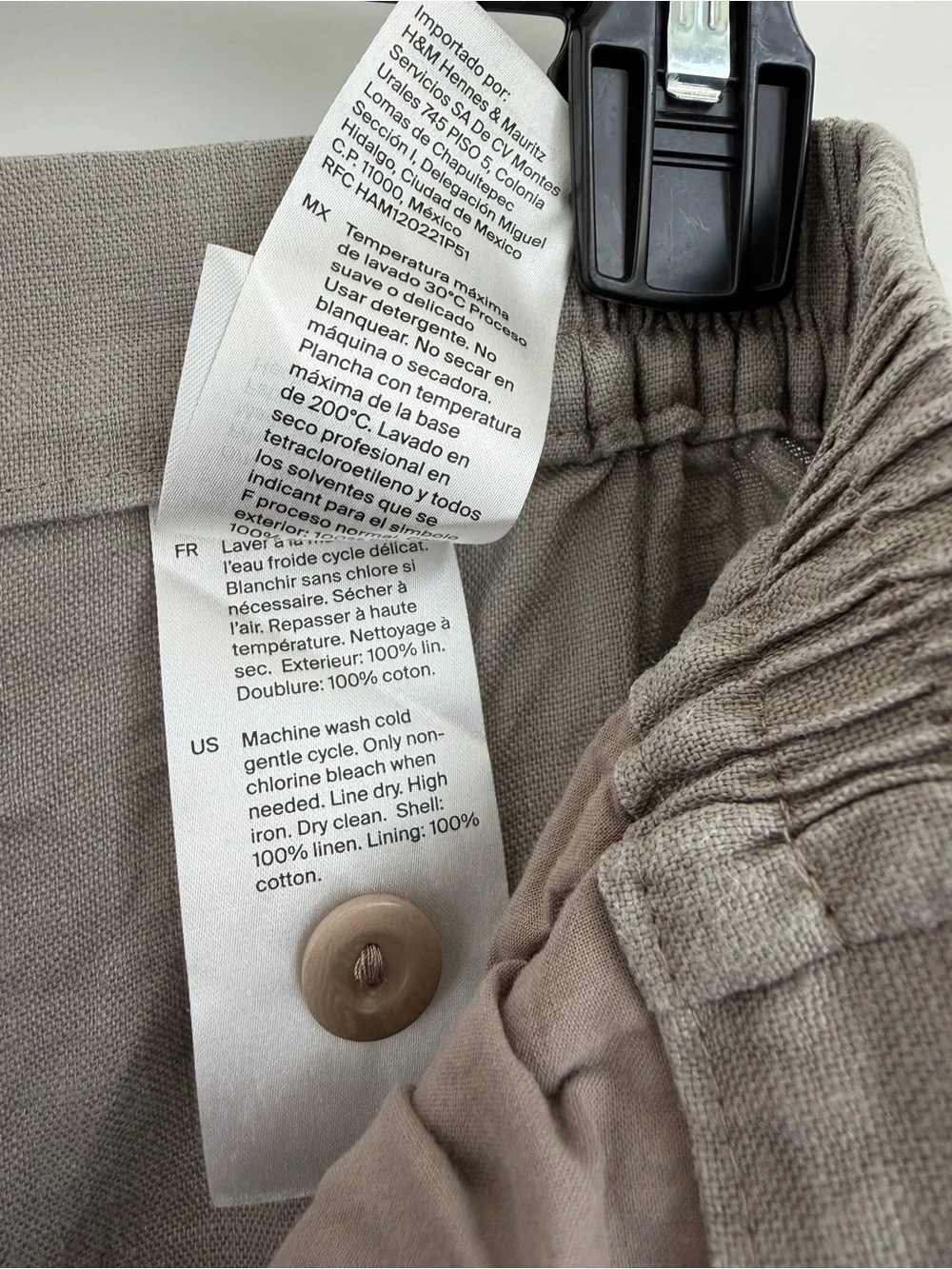 Cos Wide Leg Tailored Linen Pants